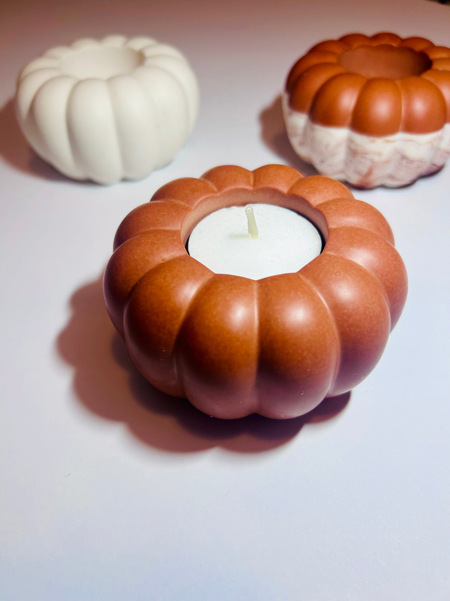 Pumpkin tea light holder