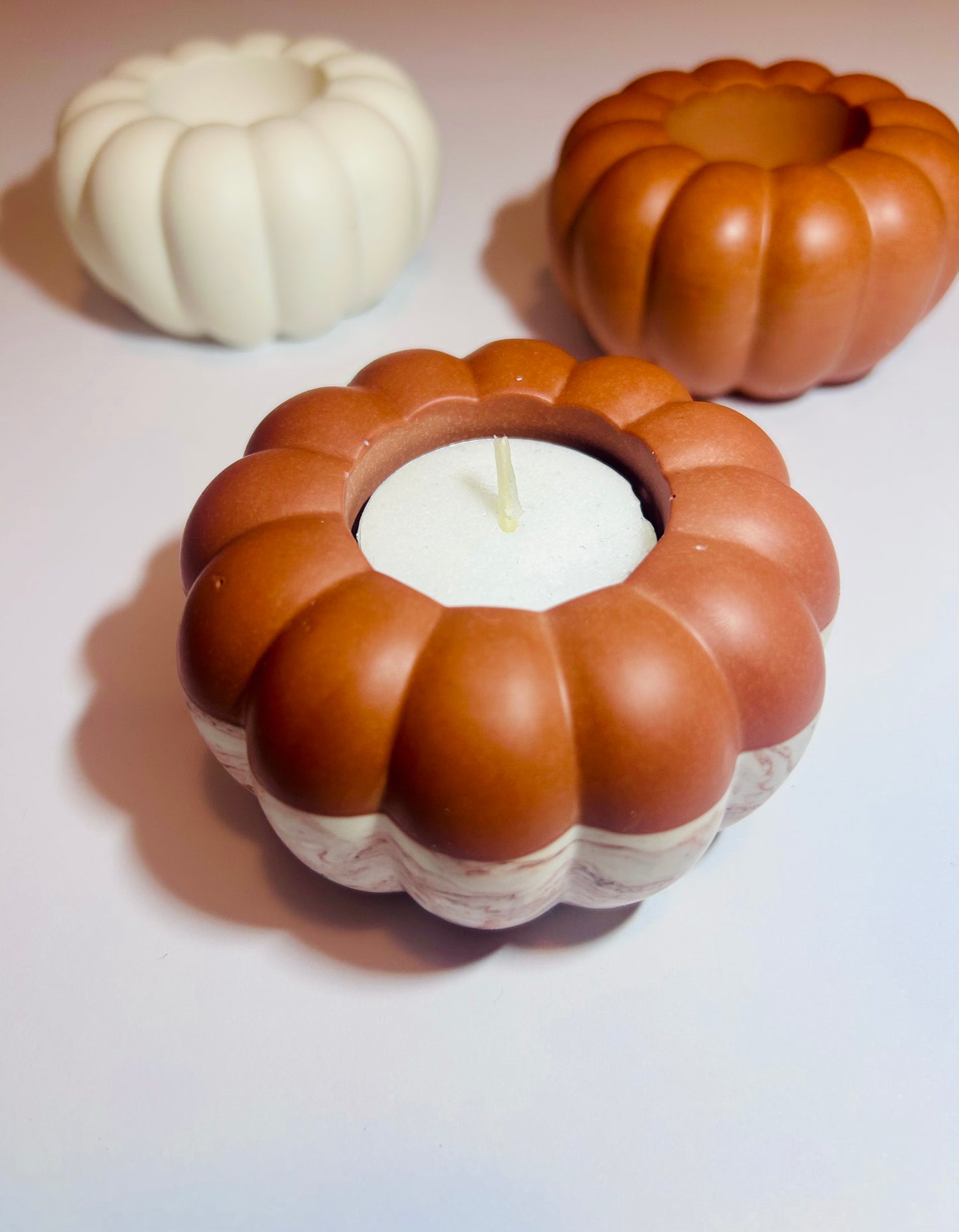 Pumpkin tea light holder